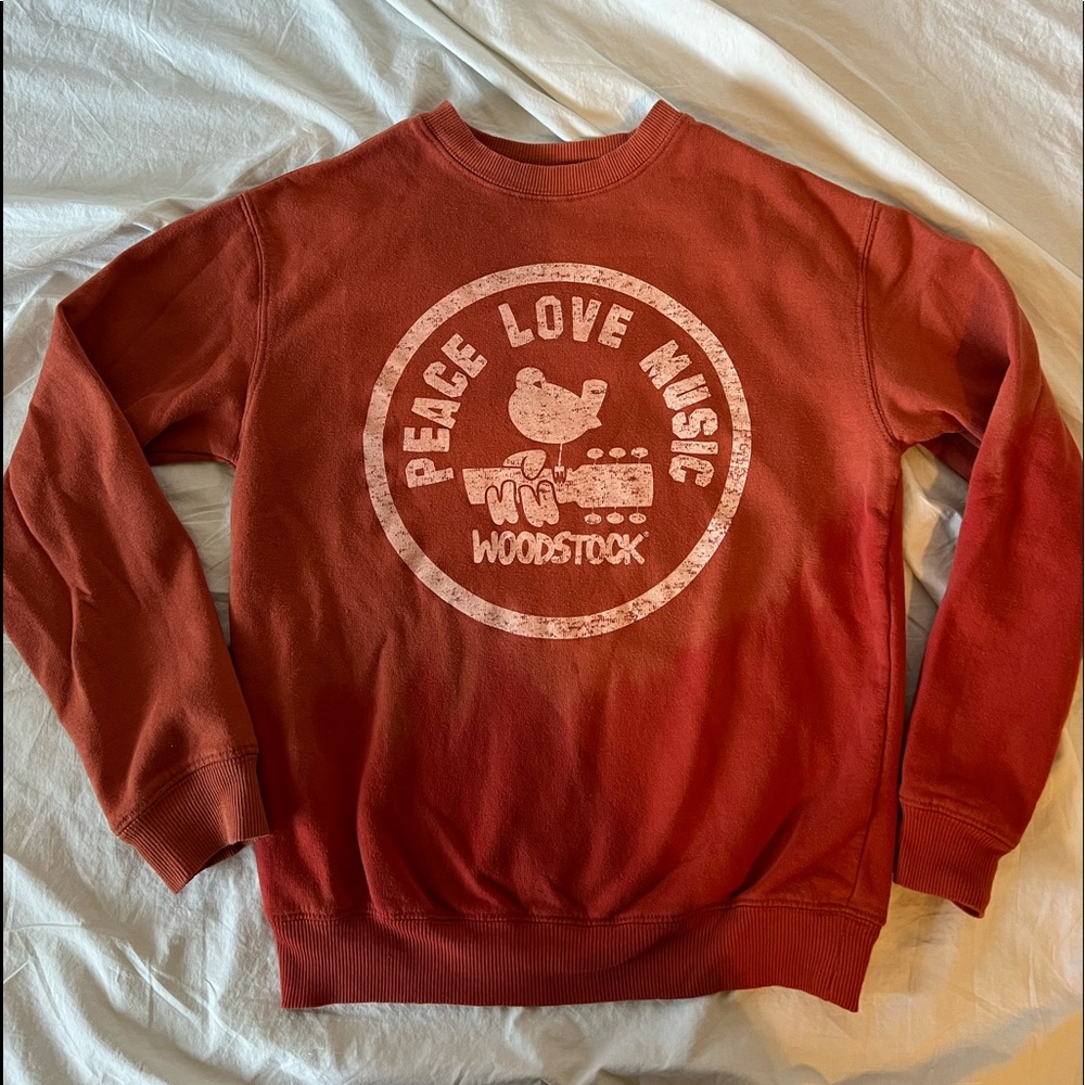 Woodstock “Peace, Love, Music” sweater